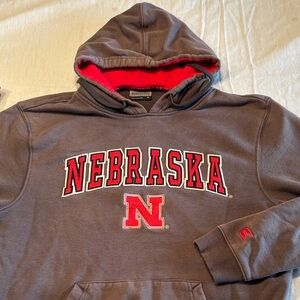Colosseum Nebraska Huskers Charcoal Hoodie Sweatshirt , L , $21